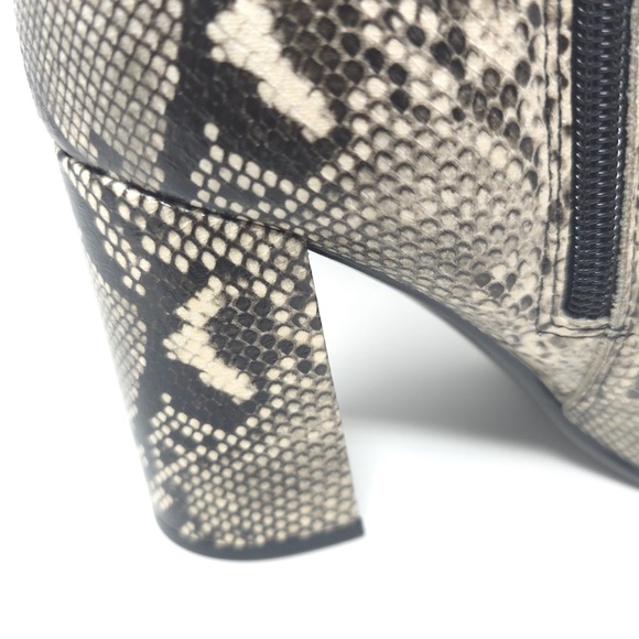 New Marc Fisher Greneda2 Snakeskin Leather Pointed Toe Ankle Boots - Picture 9 of 10